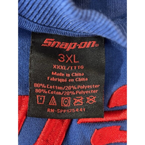 Snap On Tools Sweatshirt Adult XXXL 3XL  Blue Red Embroidered Logo Crewneck - Picture 10 of 10